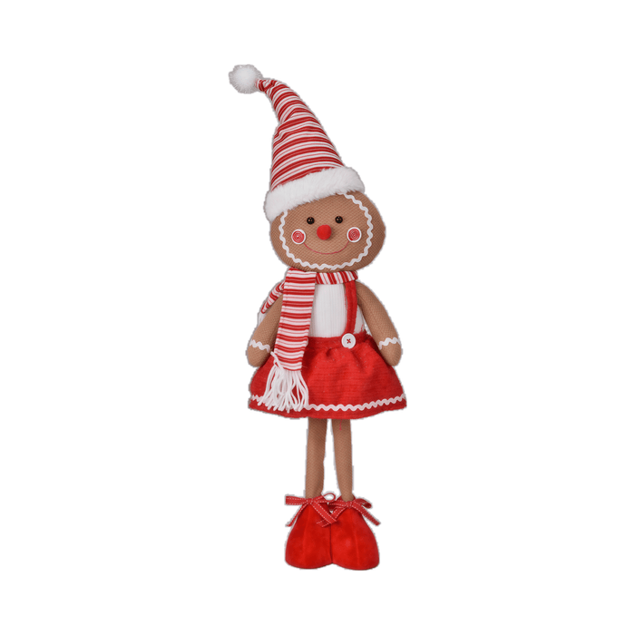 71cm Mrs. Gingerbread w/ Stripe Scarf
