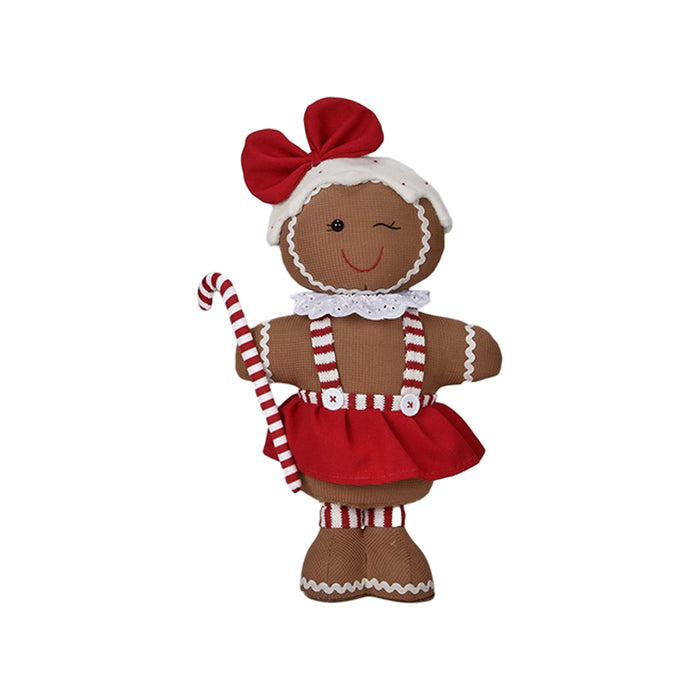 Mrs. Gingerbread Man with Candy Cane