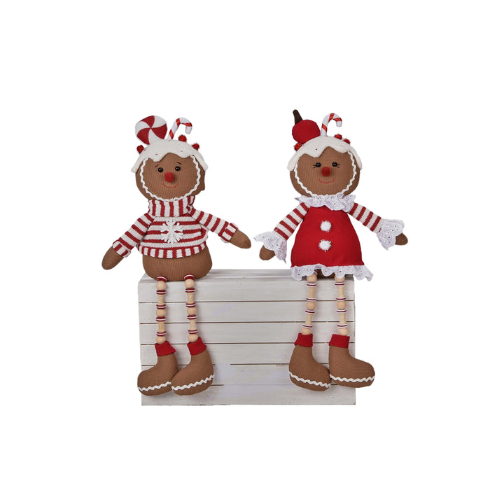Mrs. Gingerbread with Bead Dangling Leg