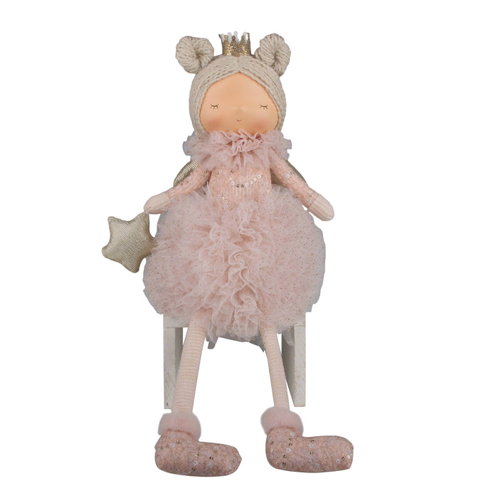 48cm Pink Girl Dangling Leg Doll w/ Star