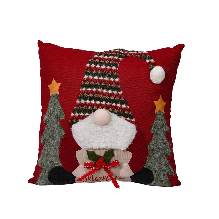 Christmas Cushion with Gnome & Gift