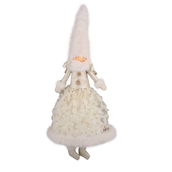 Ornament Angle with White Fur Hat