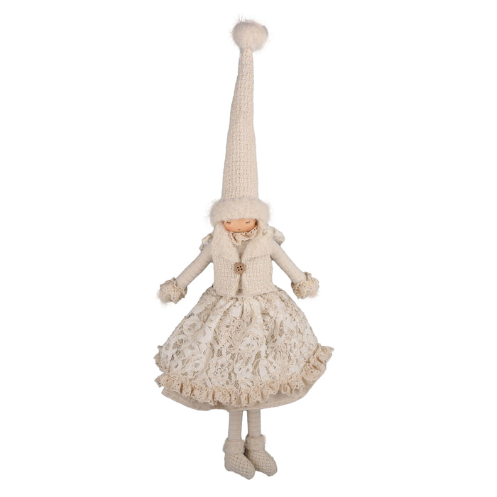 Ornament Angle with Ivory Knit Hat