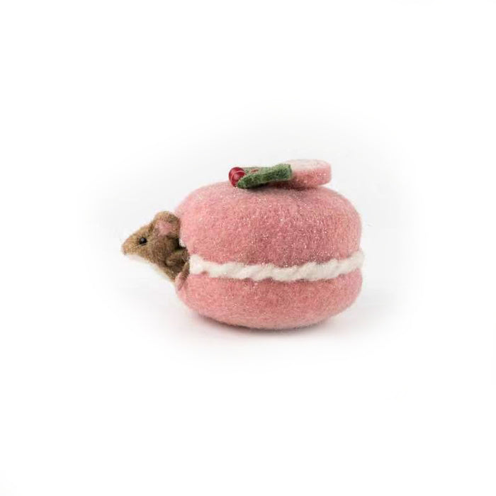 charming Christmas-themed felt mice