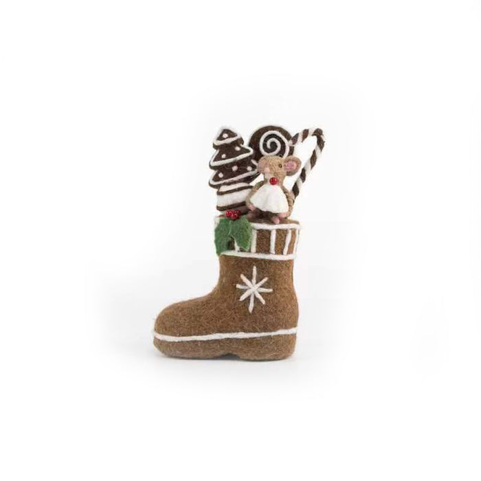 Felt Candy Boot with Mice
