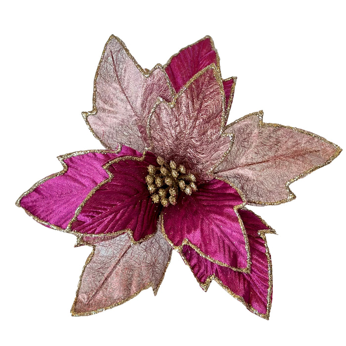 3pc Poinsettia with 2 Shades of Pink