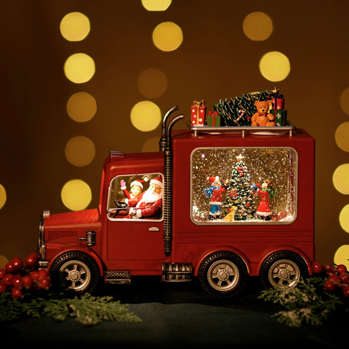 Snowing Truck w/ Santa and Xmas Tree