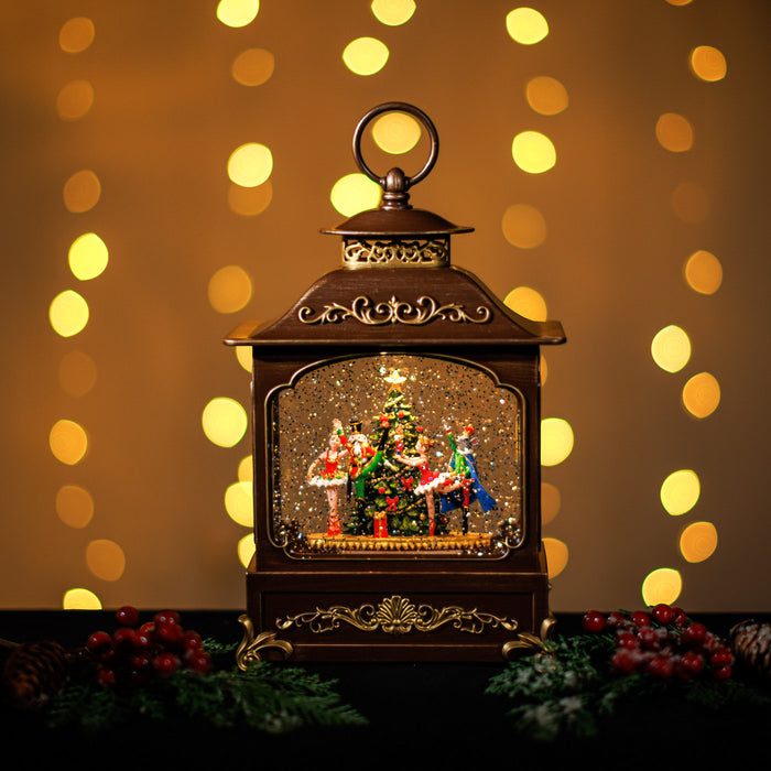 Snowing French Lantern with Nutcracker Ballet
