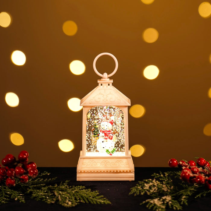 Snowing Mini Lantern with Snowman