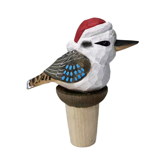 Woodcraft Wine Bottle Stopper with Kookaburra