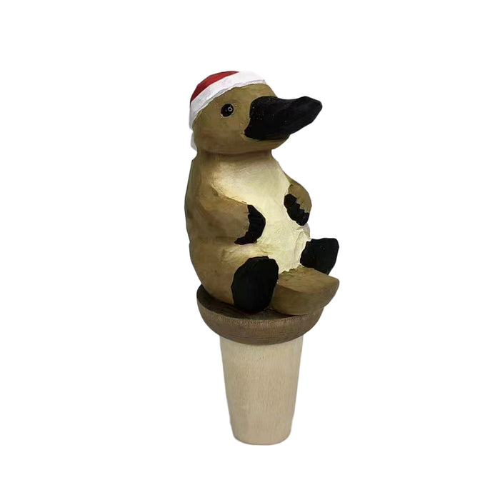 Woodcraft Wine Bottle Stopper with Platypus