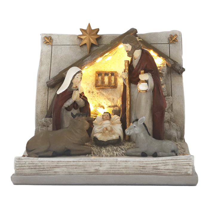 LED Resin Nativity Scene Book
