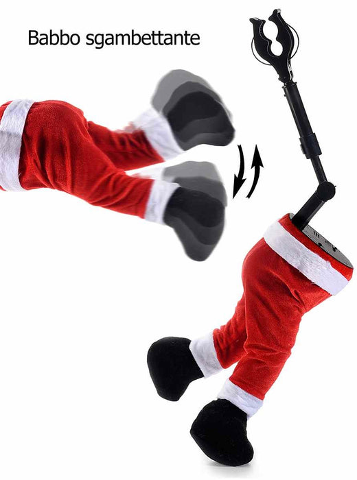 Santa Kicking Legs Tree Decor
