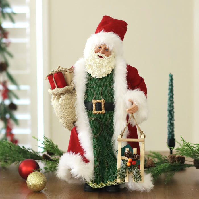 18" Santa with Sledge