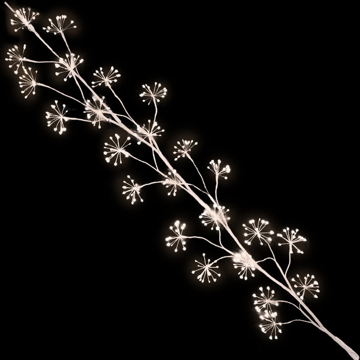 180cm Twinkle Starburst White Garland with 360 Warm White LED Light