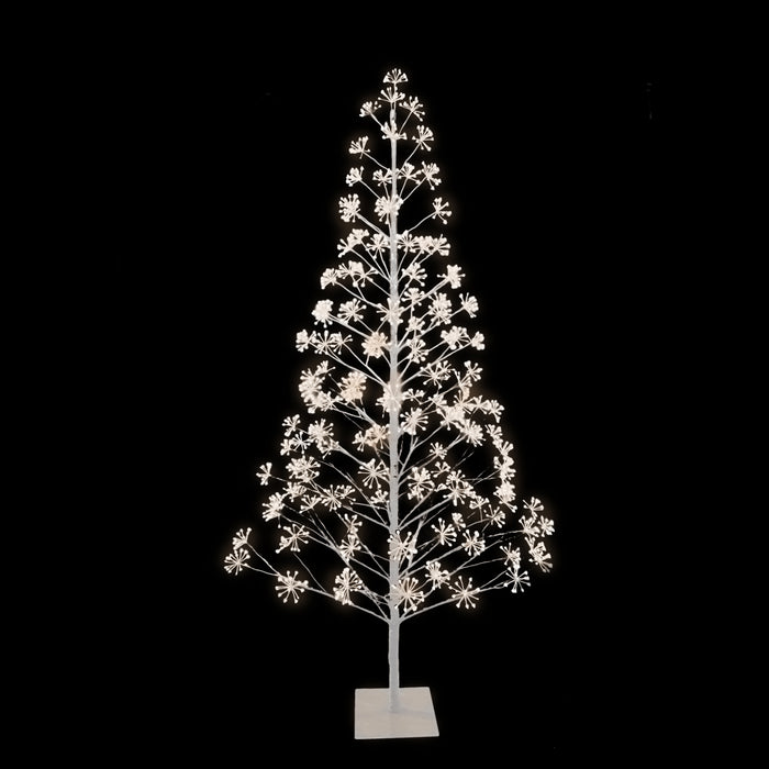 White Twinkle Starburst Tree with Warm White LED Light 210CM
