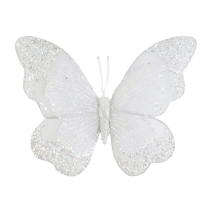 20cm Embellished Sheer w/ White