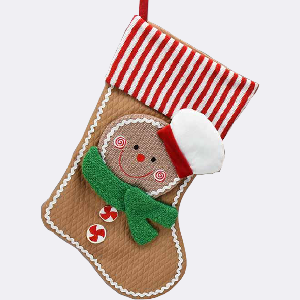 Christmas Mr Gingerbread Stocking 22 Inch