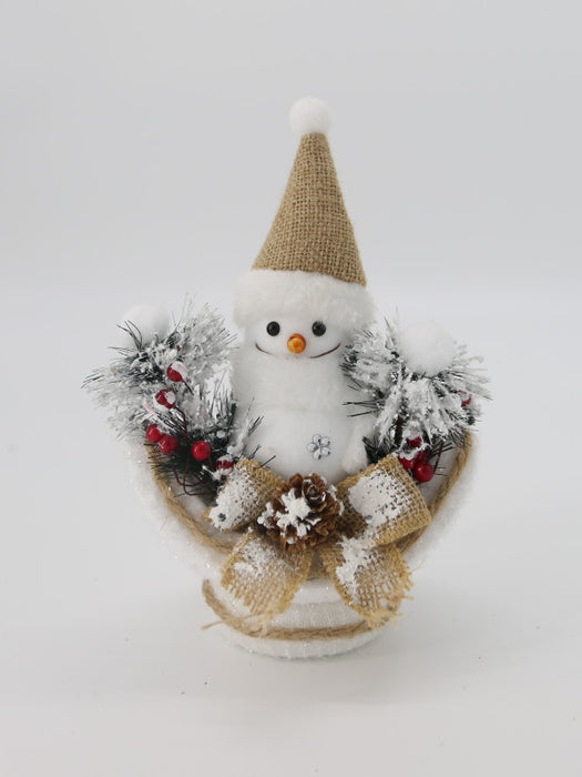Snowman on Snowy Bowl Small