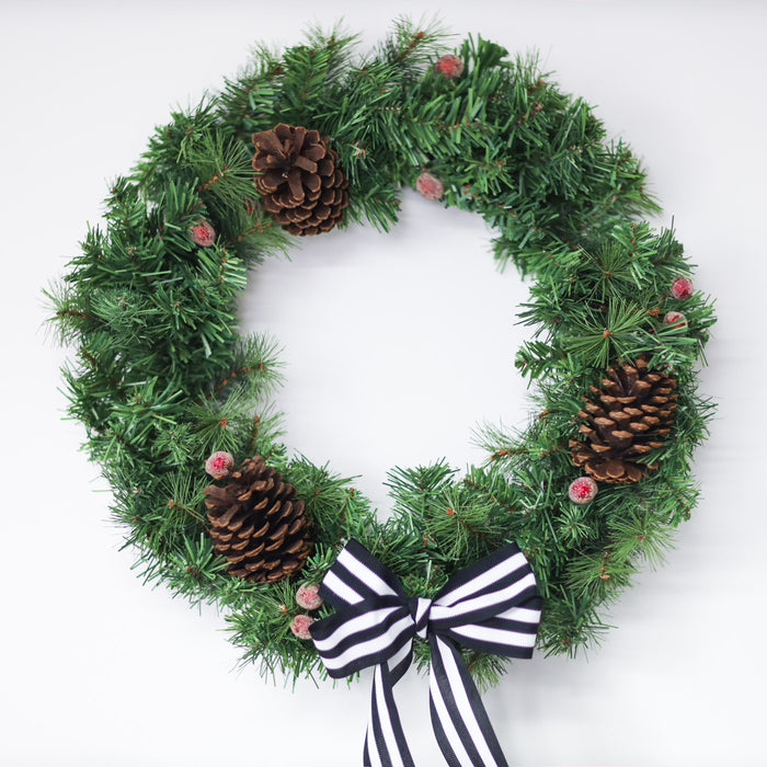 60cm Pinecone Decorated Wreath