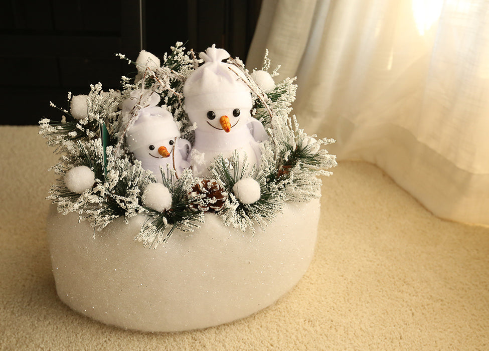 Small Snowman in Egg Pot