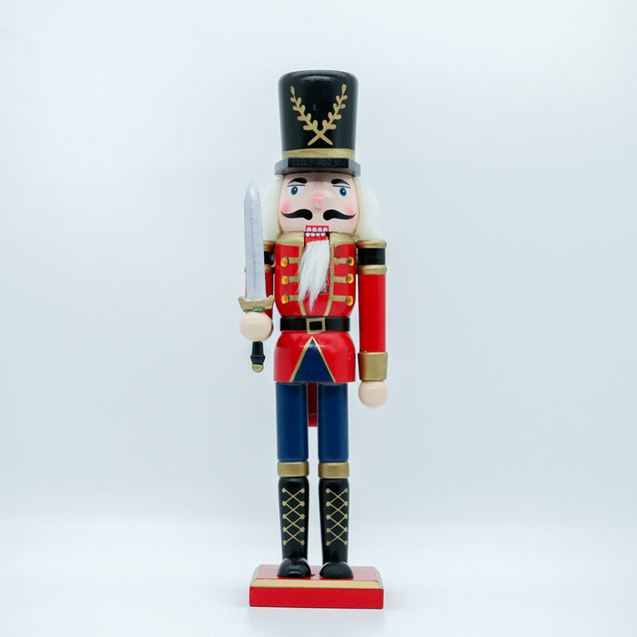 Christmas Nutcracker - Red Uniform with Sword 25cm