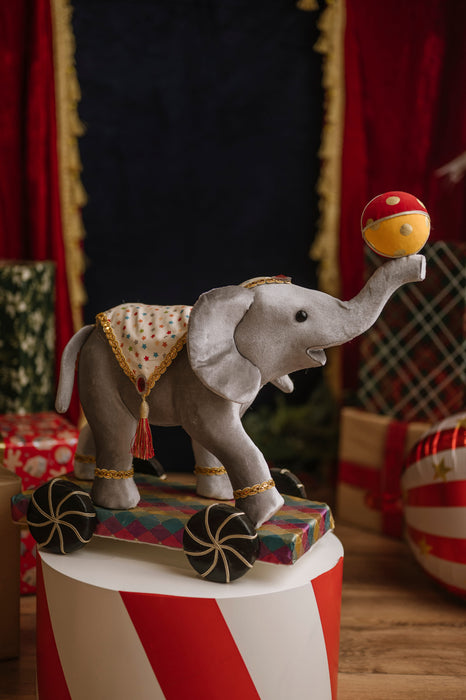 Circus Elephant on Wagon