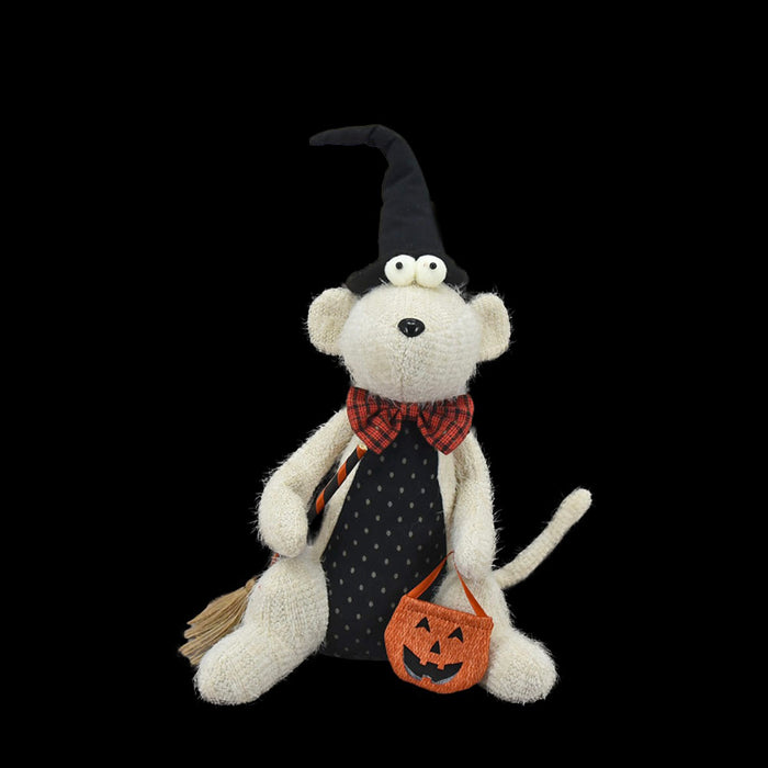 Halloween Sitting Mouse w/ Besom