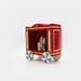 Felt circus lion wagon in red and gold – left angle