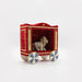 Felt circus lion wagon in red and gold – right angle