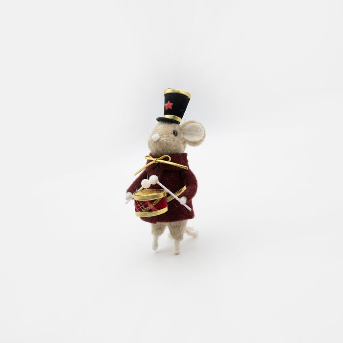 Felt Circus Mouse w/ Drummer