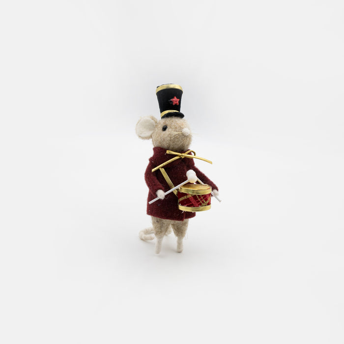 Felt Circus Mouse w/ Drummer