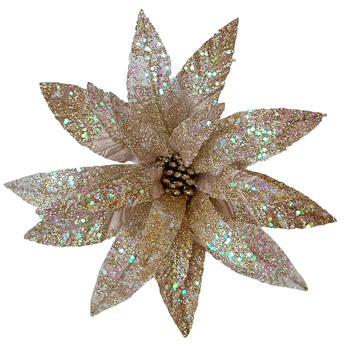 2pc Silver Starburst Clip Flower