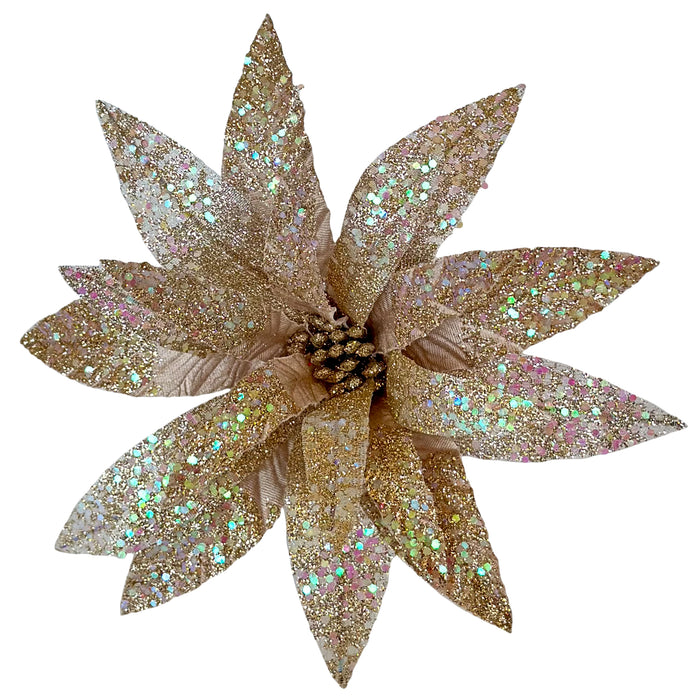 2pc Silver Starburst Clip Flower