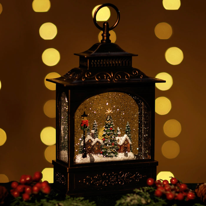Snowing French Lantern w/ Xmas Town