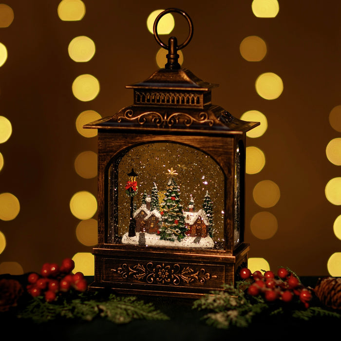 Snowing French Lantern w/ Xmas Town