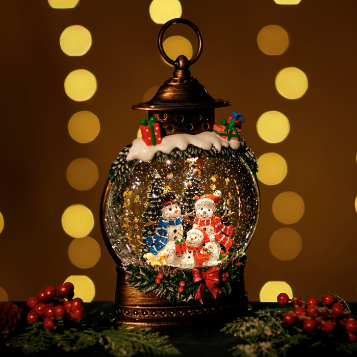Snowing Gift Globe w/ Snowman