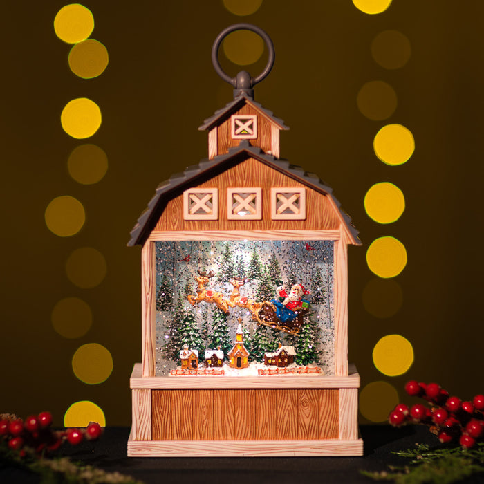 Snowing Barn / Santa Sleigh