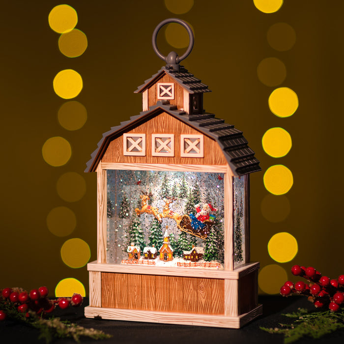 Snowing Barn / Santa Sleigh