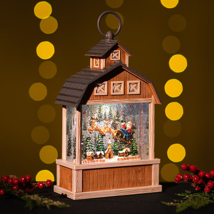 Snowing Barn / Santa Sleigh