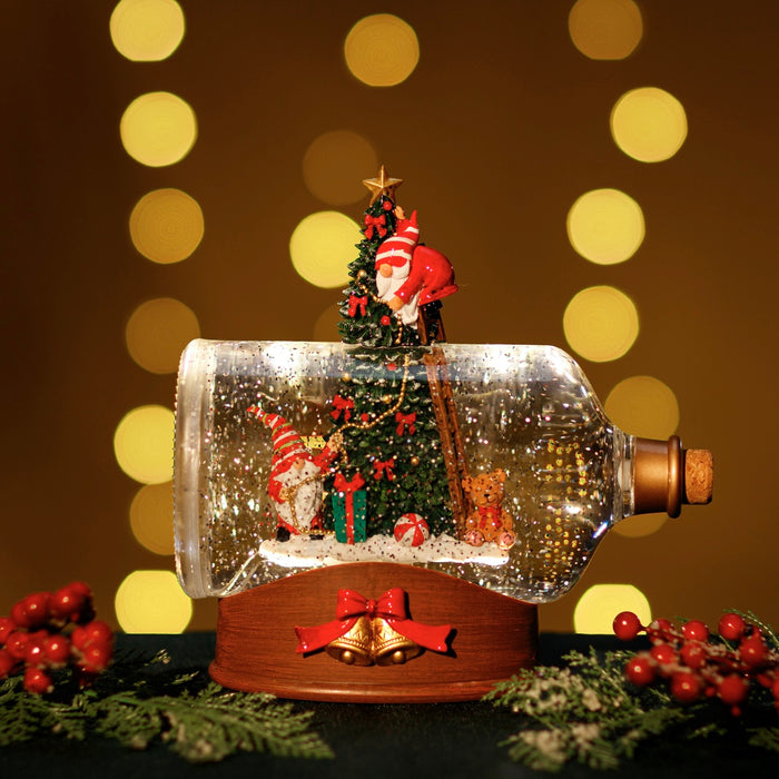 Snowing Santa Message Bottle