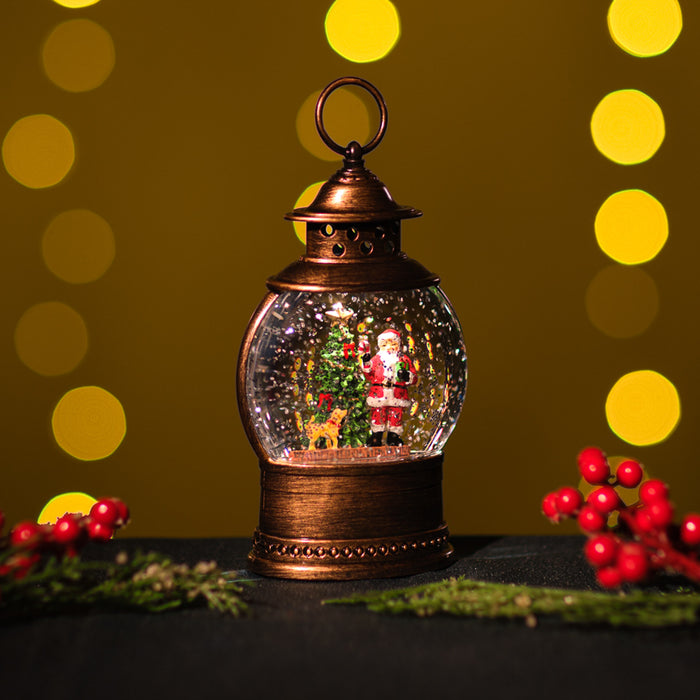 Snowing Petite Globe / Santa