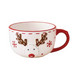 Rudolph reindeer breakfast mug – white and red
