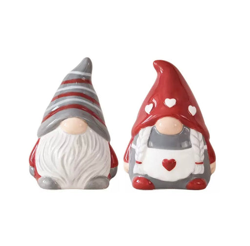 Nordic gnome salt and pepper set – red, white and grey