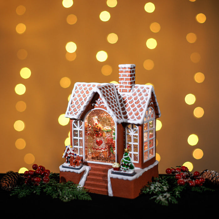 Snowing Gingerbread House