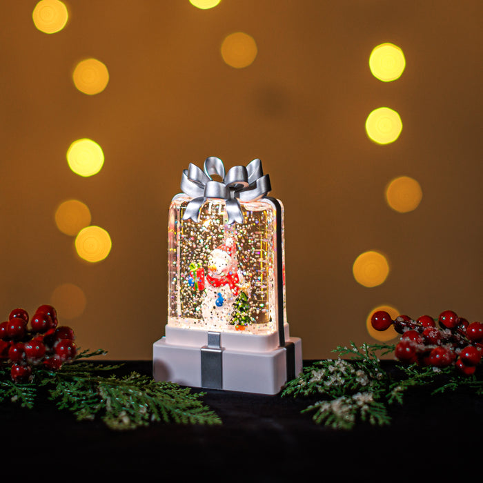 Snowing Mini Gift Box w/ Snowman