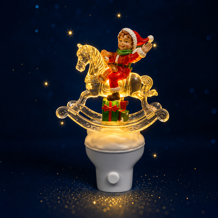 Twinkle Tide Plug-in Night Light w/ Rocking Horse