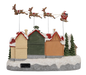 Animated Christmas village with Santa sleigh and reindeer – rear view
