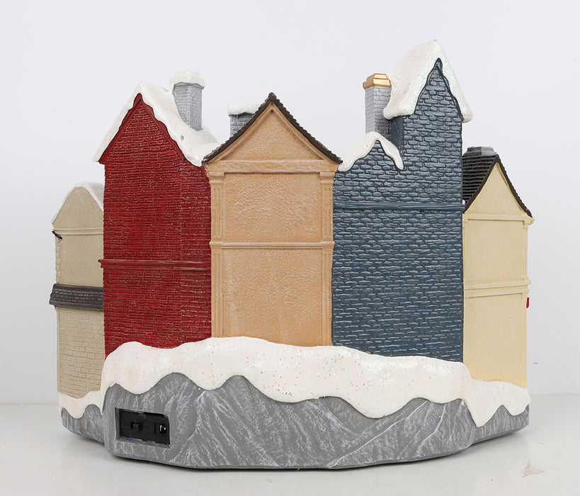 Animated Christmas village carousel – rear view