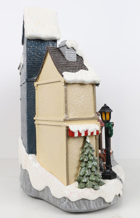 Animated Christmas village carousel – left side